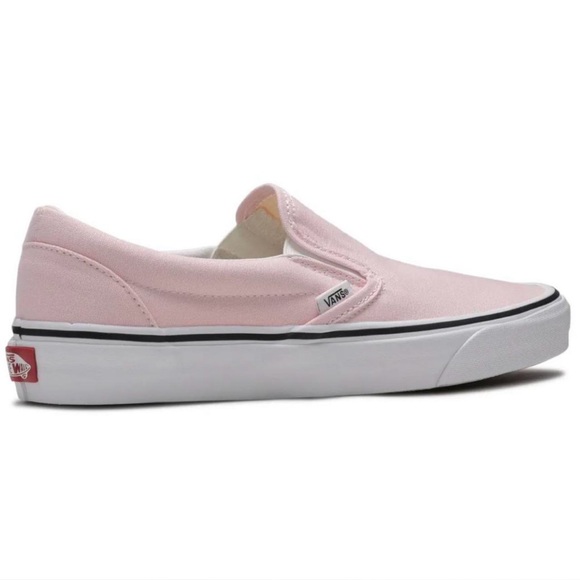 Vans Shoes - Baby Pink White Blushing Classic Slip On Vans Shoes